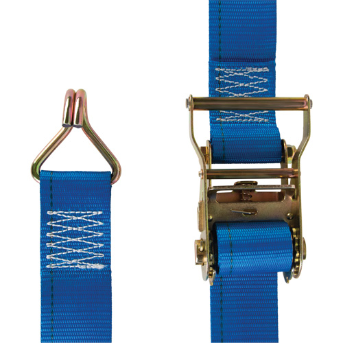Heavy-Duty Utility Strap, J-Hook, 2" W x 20' L, 500 lbs. (227 kg) WLL Equipment World