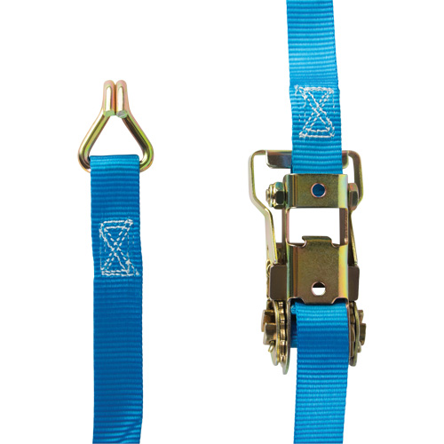 Ratchet Strap, J-Hook, 16' W x 1" L, 835 lbs. (379 kg) Working Load Limit Equipment World