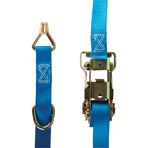 Ratchet Strap, J-Hook, 1" W x 16' L, 835 lbs. (379 kg) WLL Equipment World