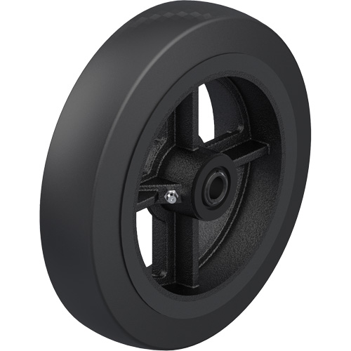 Black Rubber on Cast Iron Core Wheel Equipment World
