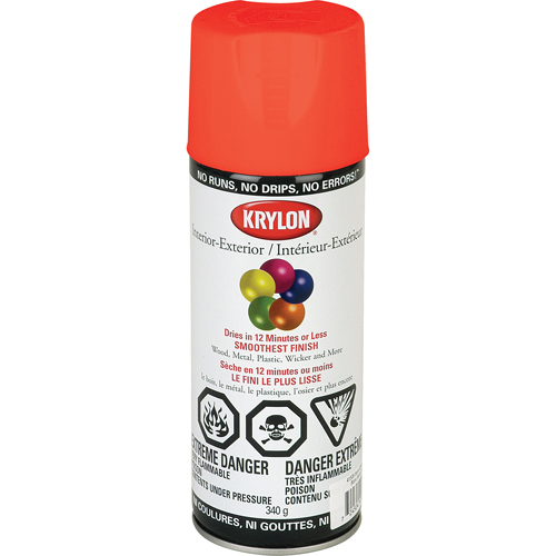 Fluorescent Spray Paint, Fluorescent Yellow/Orange, 11 oz., Aerosol Can Equipment World