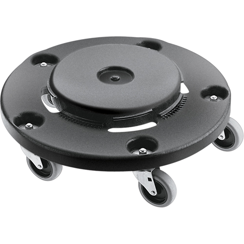 Brute&reg; Dolly, Polyethylene, Black, Fits: 20 - 55 US Gal. Equipment World