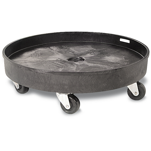 Waste Container Dolly, Polyethylene, Black Equipment World