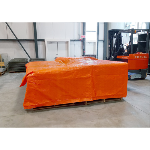 B&acirc;ches isol&eacute;es, Poly&eacute;thyl&egrave;ne, Orange, 20' x 12' x 8 mils Equipment World