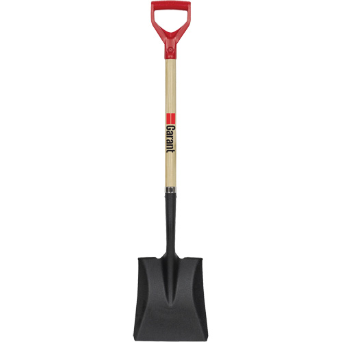 Square Point Shovel, Wood, Tempered Steel Blade, D-Grip Handle, 43-1/2" Long Equipment World