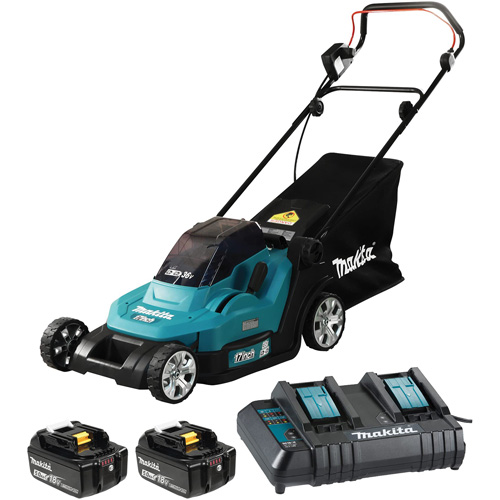 36V 5.0 Ah LXT Lawn Mower Kit, Push Walk-Behind, Battery Powered, 17" Cutting Width Equipment World
