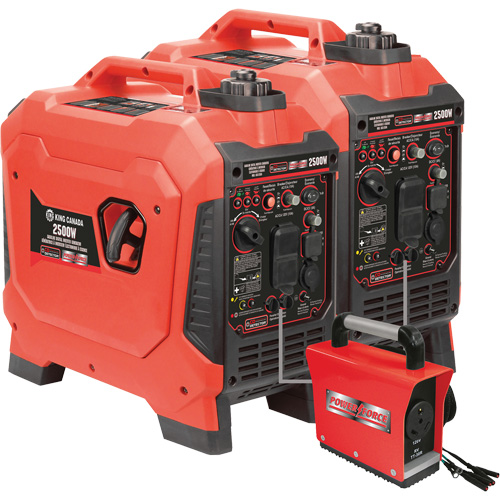 G&eacute;n&eacute;ratrice &agrave; onduleur, Surtension 2500 W, Nominale 1800 W, R&eacute;servoir 4,2 L Equipment World