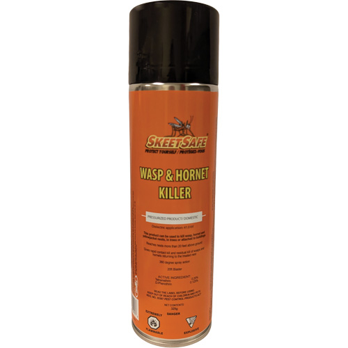 SkeetSafe&reg; Wasp & Hornet Spray, 350 g, Aerosol Can, Solvent Base Equipment World
