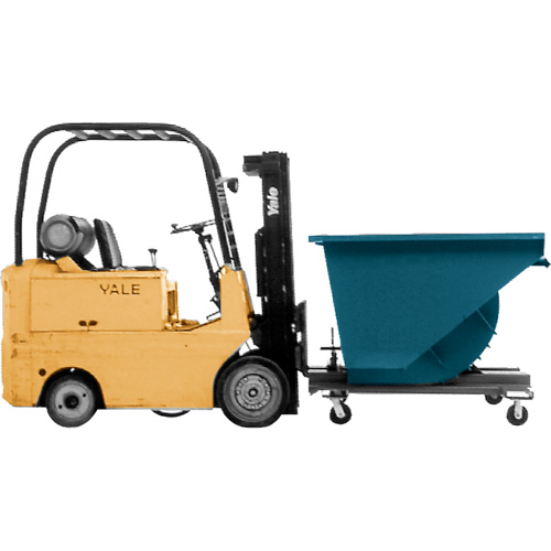 Self-Dumping Hopper, Steel, 4 cu.yd., Blue Equipment World