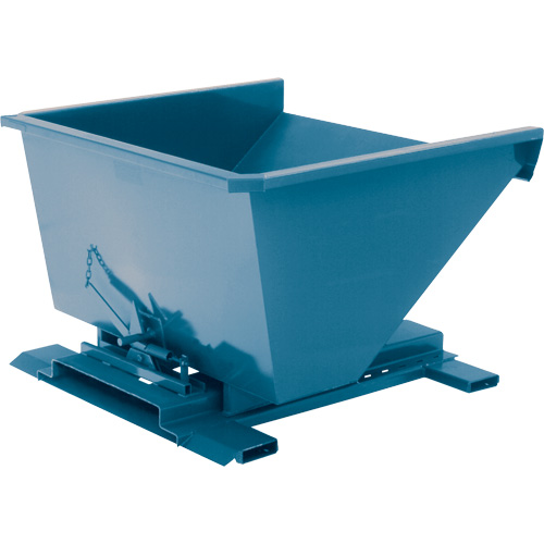 Self-Dumping Hopper, Steel, 3/4 cu.yd., Blue Equipment World