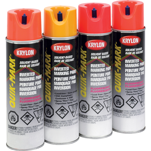 Industrial Quik-Mark Solvent-Based Inverted Marking Paint, 17 oz., Aerosol Can Equipment World