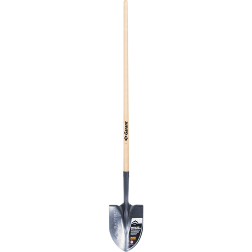 Pro Round Point Shovel, Tempered Steel Blade, Wood, Straight Handle Equipment World