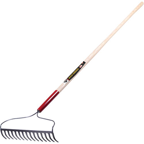 Pro Bow Rake, Wood Handle, 60" L, 16" Blade, 15 Tines Equipment World