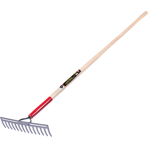 Pro Double Back Level Rake, Ashwood Handle, 13-3/4" W, Tempered Steel Blade, 14 Tines Equipment World