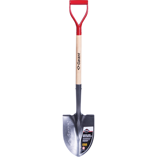 Pro Round Point Shovel, Tempered Steel Blade, Wood, D-Grip Handle Equipment World