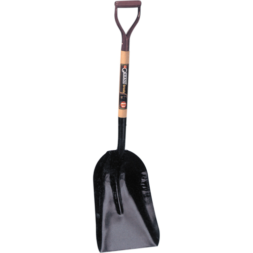 Grain & Coal Scoop Shovel, Wood, Tempered Steel Blade, D-Grip Handle, 27-3/4" Length Equipment World