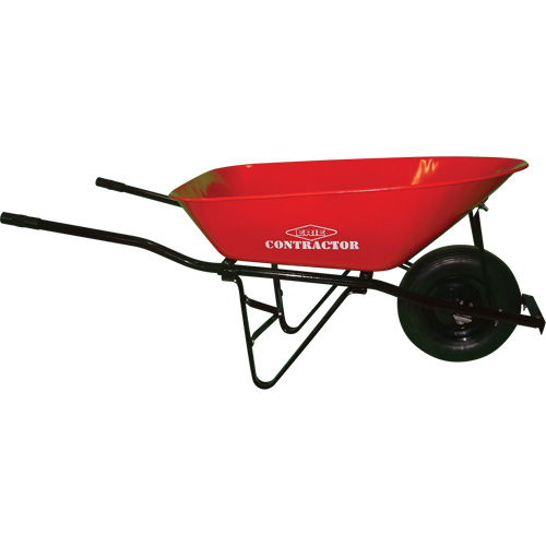 Contractor Wheelbarrow, 6 cu. ft., Steel Tray Equipment World
