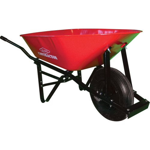 Contractor Wheelbarrow, 6 cu. ft., Steel Tray Equipment World