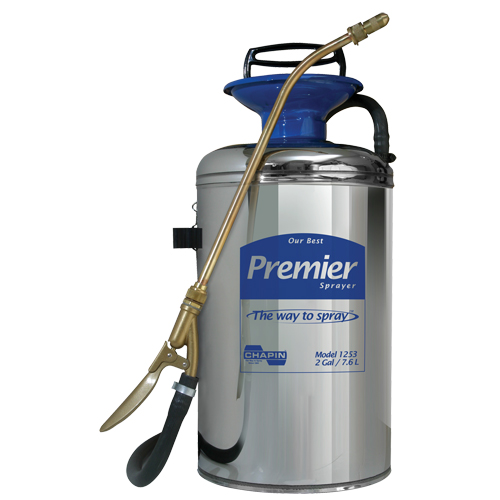 Vaporisateur professionnel s&eacute;rie premi&egrave;re qualit&eacute;, 2 gal. (7,6 L), Acier inoxydable, Lance de 12" Equipment World