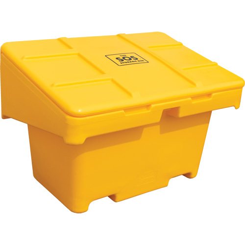 Salt Sand Container SOS, With Hasp, 42" x 29" x 30", 11 cu. Ft., Yellow Equipment World