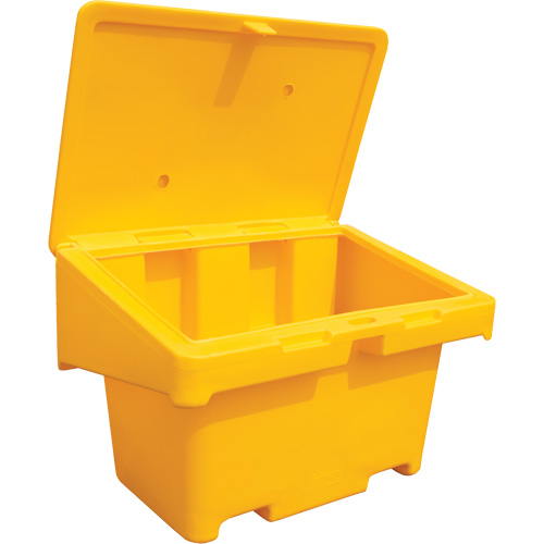 Salt Sand Container SOS, With Hasp, 42" x 29" x 30", 11 cu. Ft., Yellow Equipment World