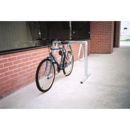 Style Bicycle Rack, Galvanized Steel, 6 Bike Capacity Equipment World