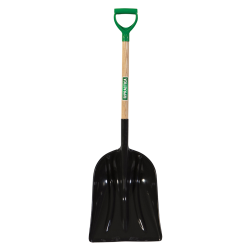 Grain & Coal Scoop Shovel, Wood, Polypropylene Blade, D-Grip Handle, 30-1/4" Length Equipment World