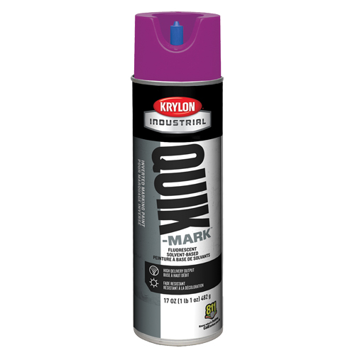 Industrial Quik-Mark Solvent-Based Inverted Marking Paint, 17 oz., Aerosol Can Equipment World