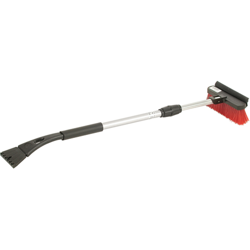 Snow Brooms, Telescopic, Nylon Polyethylene Blade, 36" Long, Red Equipment World