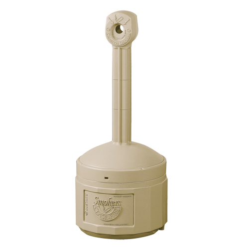 Smokers Cease-Fire&reg; Cigarette Butt Receptacle, Free-Standing, Plastic, 4 US gal. Capacity, 38-1/2" Height Equipment World