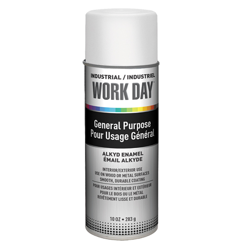 Industrial Work Day Paint, White, Gloss, 10 oz., Aerosol Can Equipment World