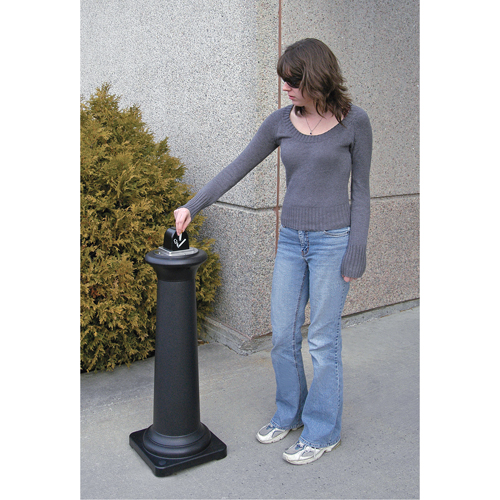 Groundskeeper Tuscan Cigarette Waste Collector, Free-Standing, Metal, 1 US gal. Capacity, 38-1/2" Height Equipment World