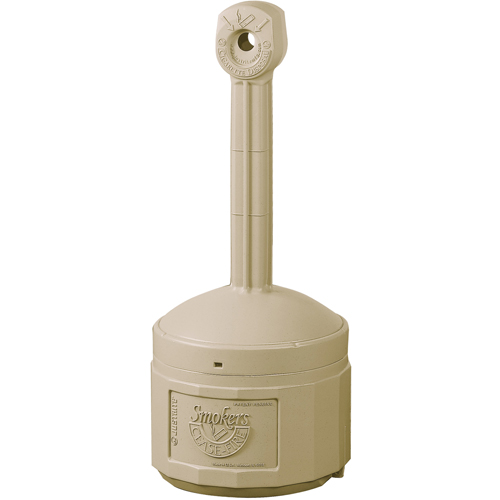 Smokers Cease-Fire&reg; Cigarette Butt Receptacle, Free-Standing, Plastic, 1 US gal. Capacity, 30" Height Equipment World