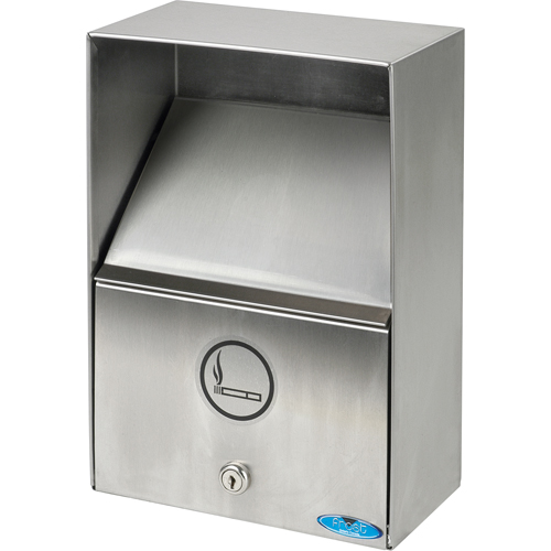 Smoking Receptacles, Wall-Mount, Stainless Steel, 3.3 Litres Capacity, 13-1/2" Height Equipment World