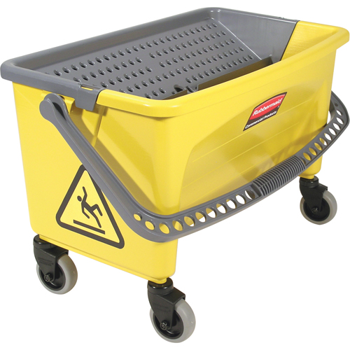 Microfibre Press Wring Buckets, Down Press, 10.75 US Gal. (43 Quart), Yellow Equipment World