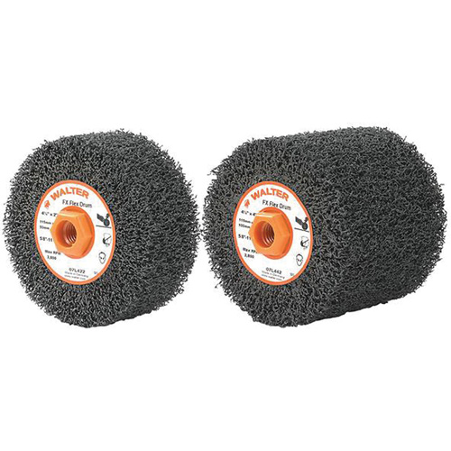 FX Flex Drum, 4-1/4" Dia. x 2" W, 5/8"-11 Arbor, Flex Coarse Grit Equipment World