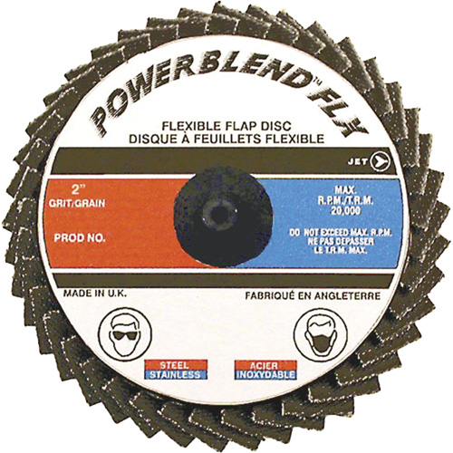 Powerblend FLX Roll-On Flap Disc, 3" x 120 Grit, Zirconia Alumina Equipment World