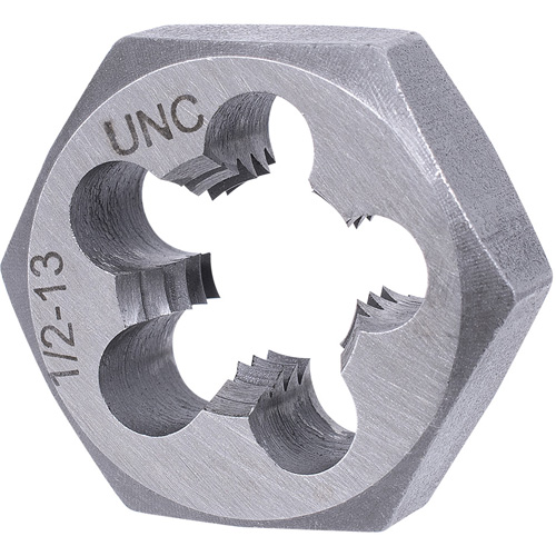 SAE Hex Die, 1" Dia., 1/2"-13NC Thread, Alloy Steel Equipment World
