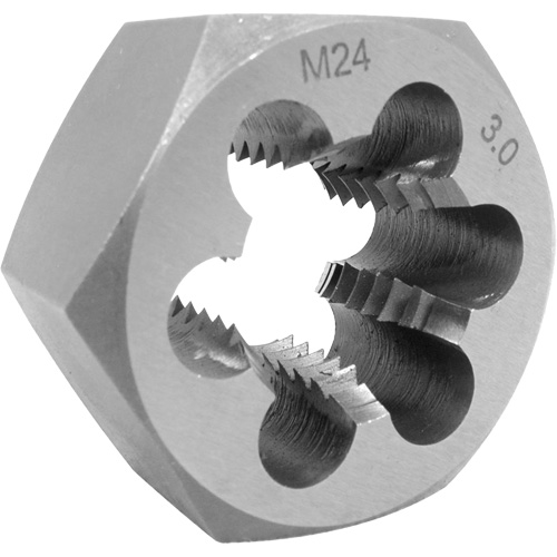SAE Hex Die, 1-1/2" Dia., 18 mm Thread, Alloy Steel Equipment World