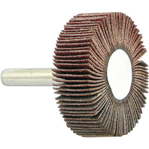 Shaft Mounted Flapwheel, 80 Grit, 1-1/2" x 1/2" x 1/4" Equipment World
