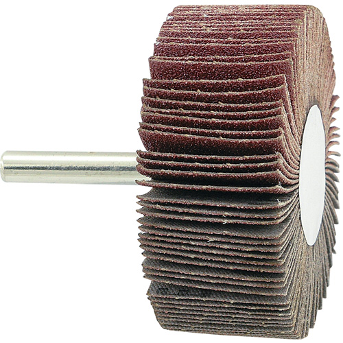 Mounted Flapwheel, 80 Grit, 2-1/2" x 1" x 1/4" Equipment World