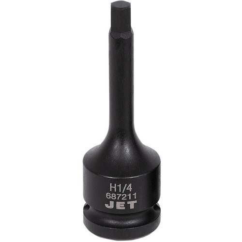 Impact Bit Socket, Hex, 1/4" x 3" L, 1/2" Drive Equipment World