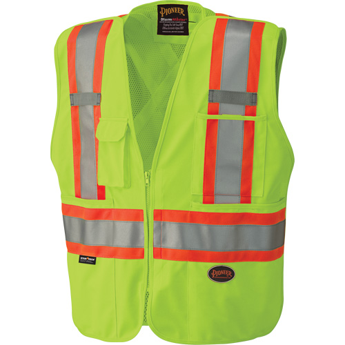 6936 Veste de s&eacute;curit&eacute; d&eacute;tachable en 5 points, Jaune lime haute visibilit&eacute;, 2T-Grand, Polyester Equipment World