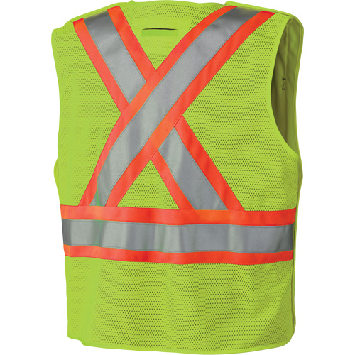 6936 Veste de s&eacute;curit&eacute; d&eacute;tachable en 5 points, Jaune lime haute visibilit&eacute;, 2T-Grand, Polyester Equipment World