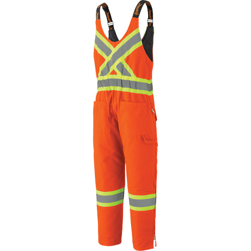 5538 High Visibility Quilted Duck Overalls, Cotton, X-Large, High Visibility Orange Equipment World
