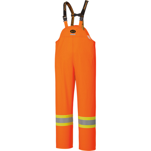 5893 High Visibility Flame Resistant Waterproof Bib Pants, Large, High Visibility Orange Equipment World