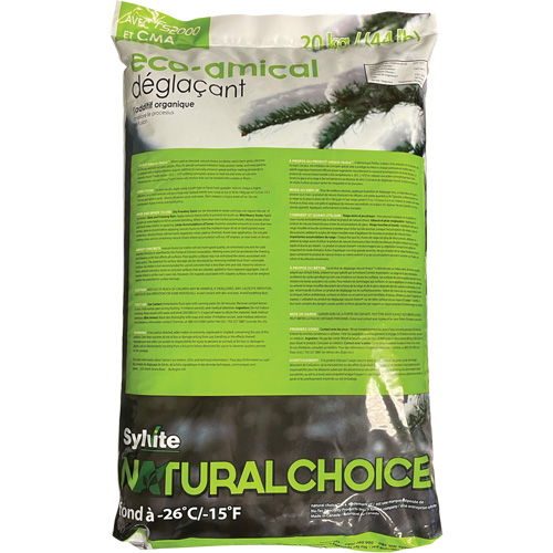 Produits de d&eacute;glaçage Natural Choice, Sac, 44 lb(20 kg), Point de fonte -26°C (-14,8°F) Equipment World