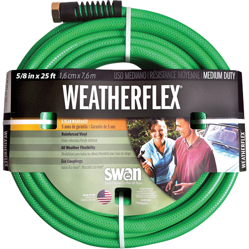 Weatherflex Medium Duty Garden Hoses, Vinyl, 5/8" dia. x 25' Equipment World