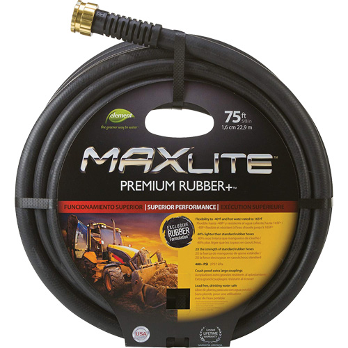 Commercial Duty Hoses, Rubber, 5/8" dia. x 75' Equipment World