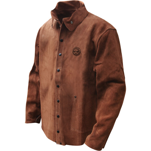 Gander Brand Split Cowhide Welding Jacket, Leather, Medium, Brown Equipment World